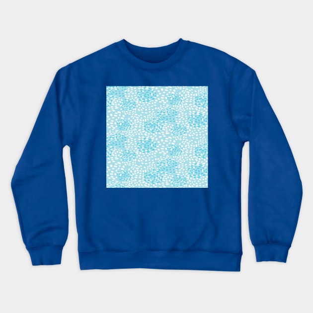 Blue Raindrops Crewneck Sweatshirt by Carolina Díaz